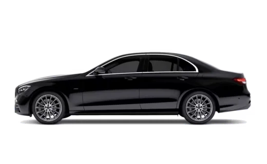 Mercedes E-Class chauffeur car side profile